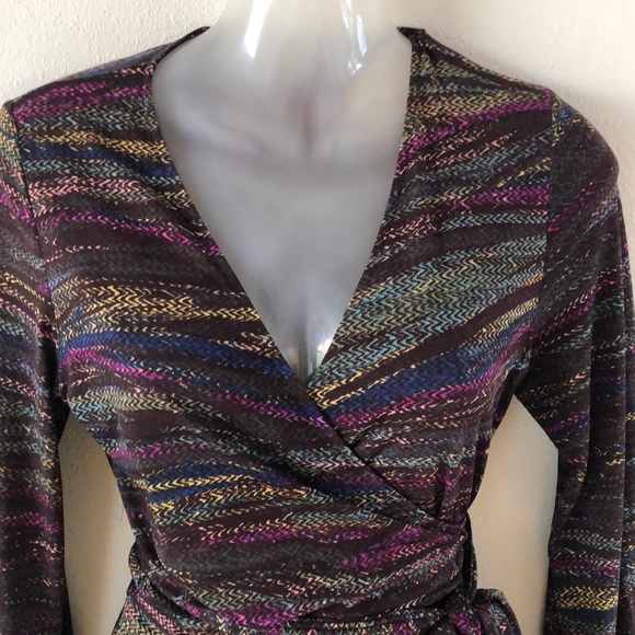Veronica M wrap dress long sleeve size small - Picture 2 of 7